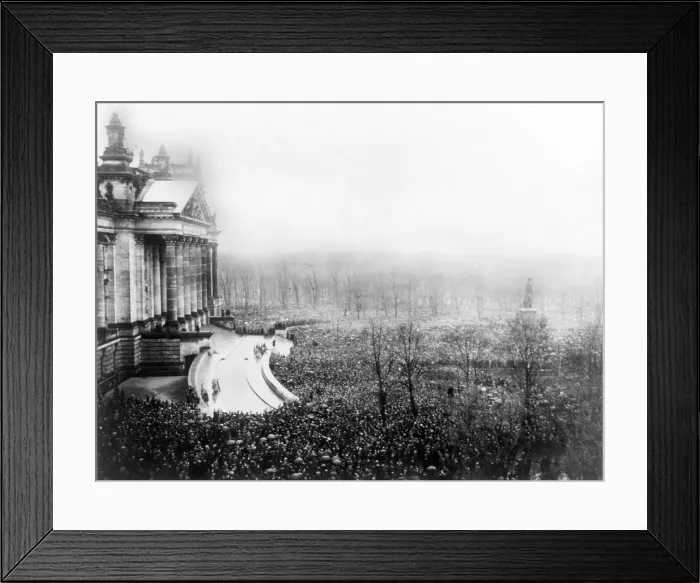 Framed Print : Berlin, demonstrations on the re-opening day of the National convent