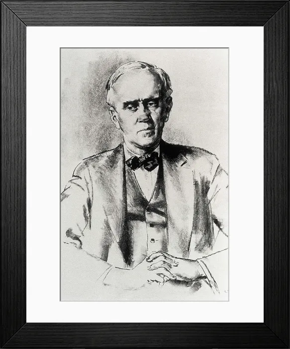 Framed Print : GRANT, James Ardern (1885-1973). Sir Alexander Fleming. 1944. Drawing. UNITED KINGDOM. London. National Portrait Gallery. AISA / Everett Collection - Image has fine art copyright