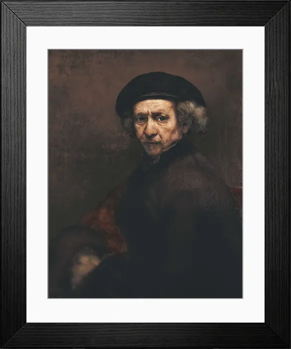 Framed Print : REMBRANDT, Harmenszoon van Rijn, called (1606-1669). Self-portrait. 1659. Baroque art. Oil on canvas. UNITED STATES OF AMERICA. Washington. National Gallery of Art