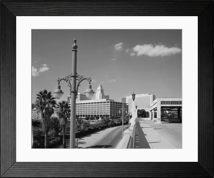 Framed Print : Los Angeles Union Passenger Terminal, view to west, with baggage shed in background, 800 North Alameda Street, Los Angeles, California, photograph circa 1970s Framed Print : Los Angeles Union Passenger Terminal, view to west, with baggage shed in background, 800 North Alameda Street, Los Angeles, California, photograph circa 1970s