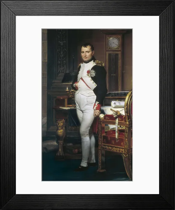 Framed Print : David, Jacques-Louis (1748-1825). The Emperor Napoleon in His Study at the Tuileries. 1812. Neoclassicism. Oil on wood. UNITED STATES OF AMERICA. Washington Framed Print : David, Jacques-Louis (1748-1825). The Emperor Napoleon in His Study at the Tuileries. 1812. Neoclassicism. Oil on wood. UNITED STATES OF AMERICA. Washington