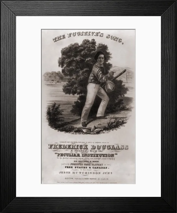 Framed Print : Frederick Douglass (1818-1895), was the most famous fugitive slave and a celebrated abolitionist Framed Print : Frederick Douglass (1818-1895), was the most famous fugitive slave and a celebrated abolitionist