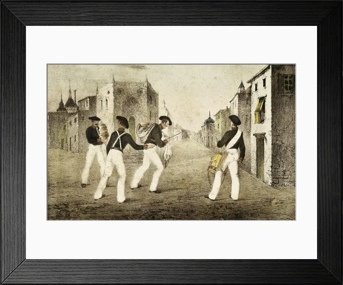 Framed Print : Spain (19th c.). Carlist Wars. Album of the Carlist troops of Aragon.de las tropas carlistas de Aragon. Battalions of the Turia. Litography. Private Collection Framed Print : Spain (19th c.). Carlist Wars. Album of the Carlist troops of Aragon.de las tropas carlistas de Aragon. Battalions of the Turia. Litography. Private Collection