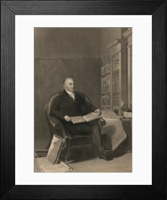 Framed Print : John Quincy Adams (1767-1848), President of the United States from 1825-1829