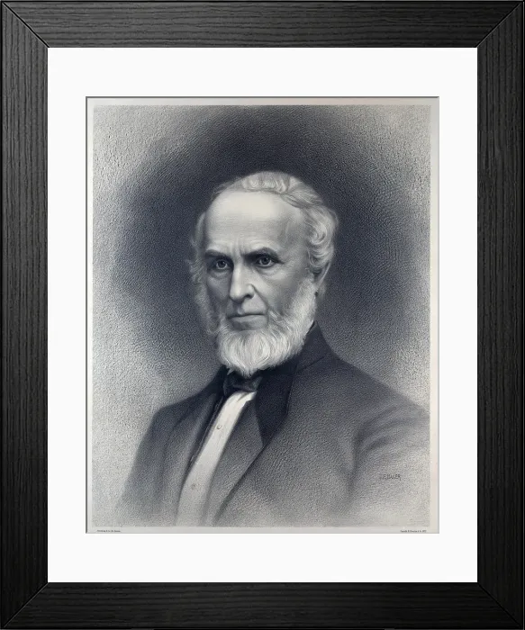 Framed Print : John Greenleaf Whittier (1807-1892), American Quaker and abolitionist poet. 1877 portrait