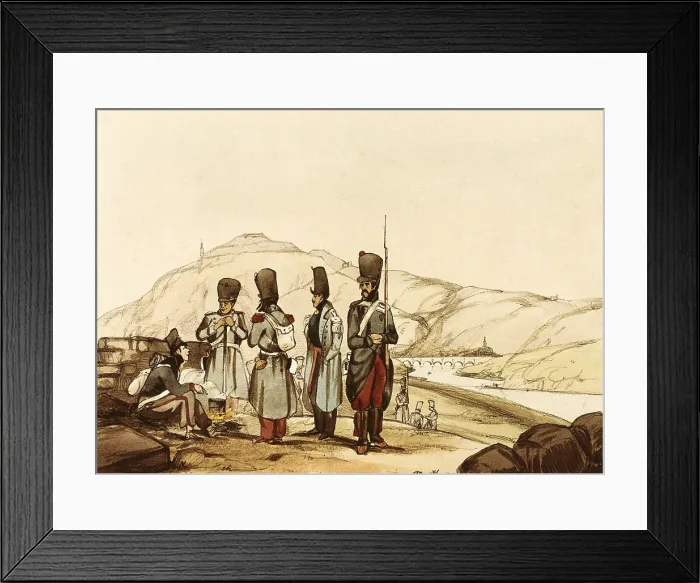 Framed Print : Spain (19th c.). Carlist Wars. Queen Isabel II's Infantry. Engraving. Private Collection. AISA / Everett Collection**US SALES ONLY**