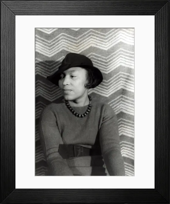 Framed Print : Zora Neale Hurston (1891-1960), African American author and member of the Harlem Renaissance. Hurston based her work on African American life in the rural South