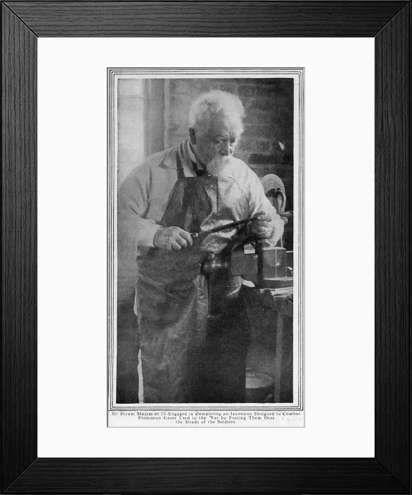 Framed Print : Sir Hiram Maxim, ca. 1915