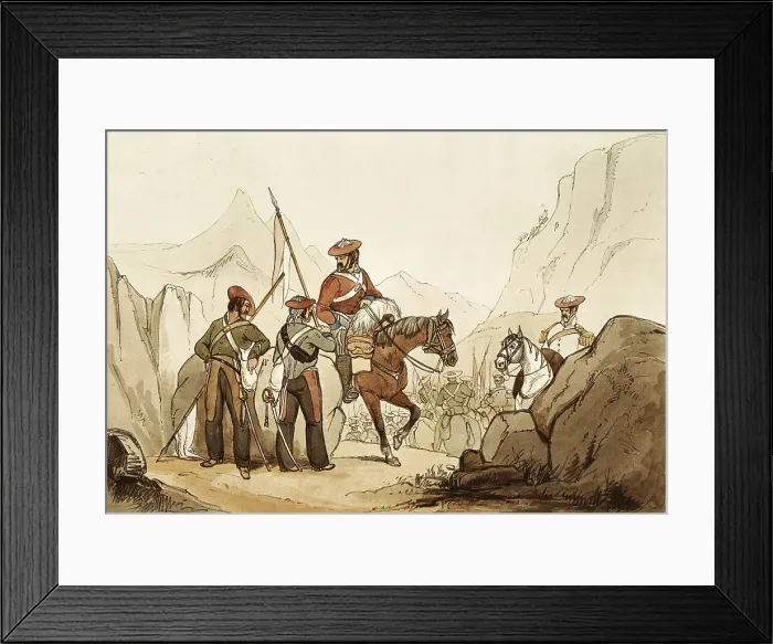 Framed Print : Spain (19th c.). Carlist Wars. Carlist cavalry. Litography. SPAIN. Donostia. Military Historical Museum. AISA / Everett Collection**US SALES ONLY**