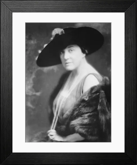 Framed Print : Mary Roberts Rinehart, (1876-1858), popular American novelist and playwright of mystery tales, whose career spanned over 40 years. 1914 studio portrait