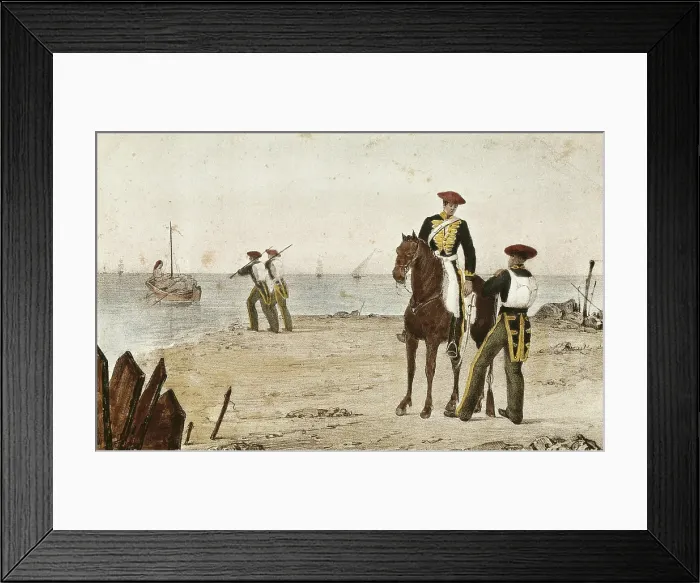 Framed Print : Spain (19th c.). Carlist Wars. Album of the Carlist troops of Aragon.de las tropas carlistas de Aragon. Navy companies. Litography. Private Collection