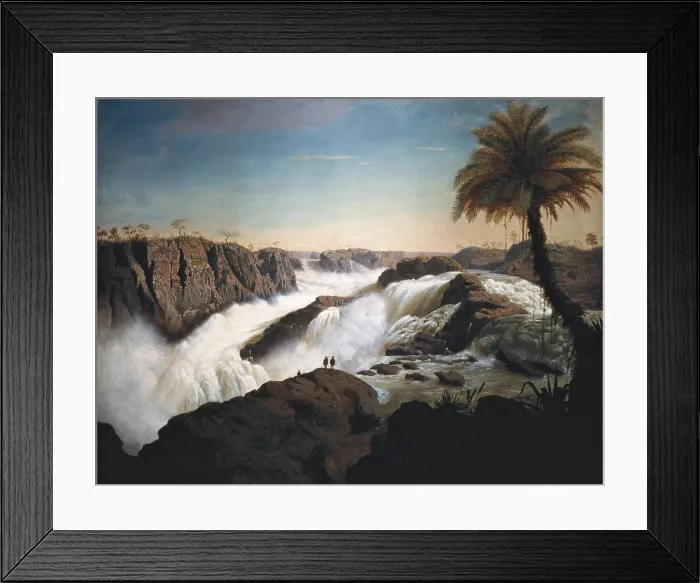 Framed Print : Paulo Alfonso falls on the Sao Francisco River (Cachoeira de Paulo Afonso). E. F. Schute, ca 1850