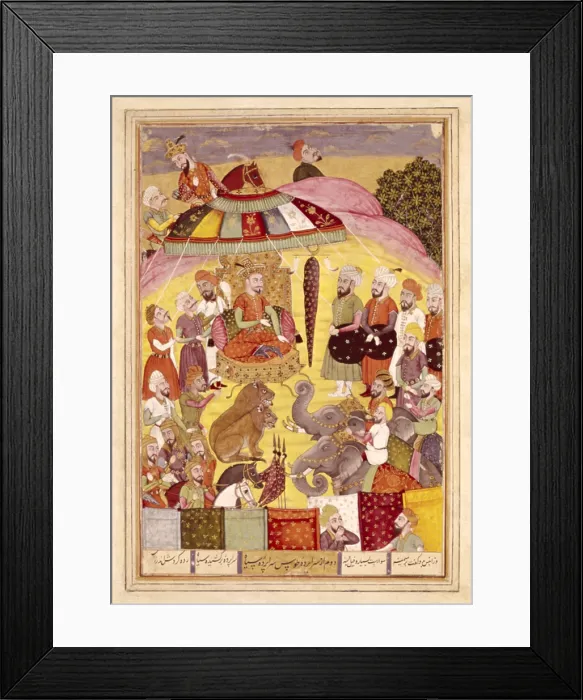 Framed Print : Shahnameh. The Book of Kings. 16th c. Sohrab looks carefully at some of the tents in the camp. 16th c. Persian art. Safavid period. Miniature Painting. FRANCE. Chantilly Framed Print : Shahnameh. The Book of Kings. 16th c. Sohrab looks carefully at some of the tents in the camp. 16th c. Persian art. Safavid period. Miniature Painting. FRANCE. Chantilly