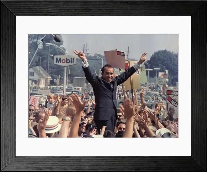 Framed Print : Richard M. Nixon campaigning for the presidency, 1968