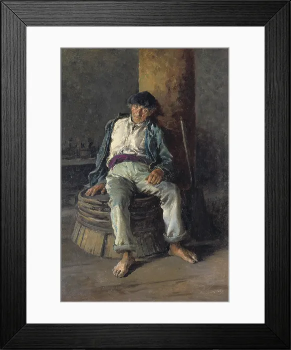 Framed Print : Old sailor wearing a beret, 1889. Costumbrism. Oil on wood. SPAIN. Granada. Museums of Fine Arts of Granada. - P. Rotger / Iberfoto / Everett Collection (137975)**US SALES ONLY** Framed Print : Old sailor wearing a beret, 1889. Costumbrism. Oil on wood. SPAIN. Granada. Museums of Fine Arts of Granada. - P. Rotger / Iberfoto / Everett Collection (137975)**US SALES ONLY**