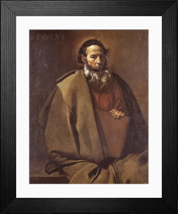Framed Print : VELAZQUEZ, Diego Rodriguez de Silva (1599-1660). Saint Paul. 1619. Baroque art. Oil on canvas. SPAIN. Barcelona. National Art Museum of Catalonia