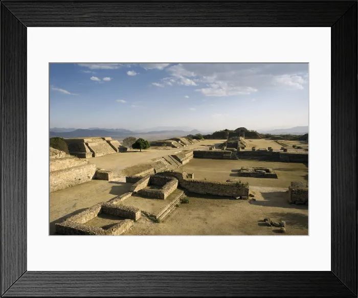 Framed Print : MEXICO. OAXACA. Monte Albn. Northern Platform. Pre-Columbian art. RAGA / AISA / Everett Collection (190046)**US SALES ONLY**