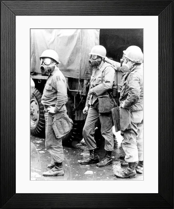 Framed Print : National Guard troops preparing to go inside the walls of Attica Prison after massive riots. New York, September 13, 1971. Courtesy: CSU Archives / Everett Collection Framed Print : National Guard troops preparing to go inside the walls of Attica Prison after massive riots. New York, September 13, 1971. Courtesy: CSU Archives / Everett Collection