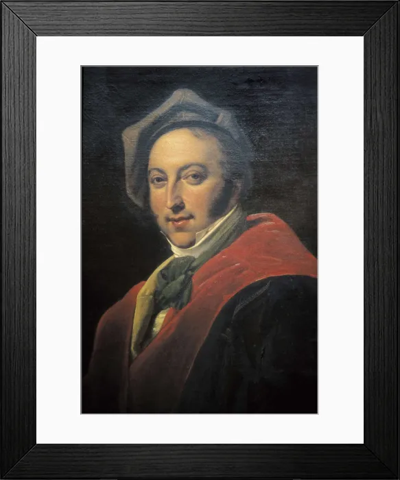 Framed Print : ROSSINI, Gioacchino (1792-1868). Italian school portrait. Oil on canvas. ITALY. Pesaro. Gioacchino Rossini's House. AISA / Everett Collection**US SALES ONLY**
