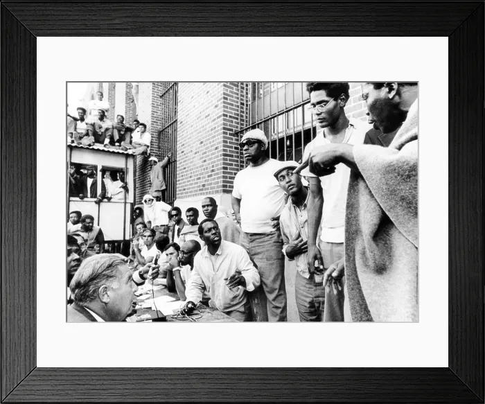 Framed Print : Prisoners expressing doubt that New York State Commissioner Russell G