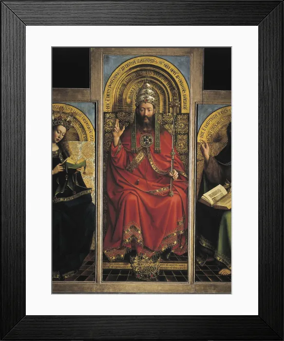Framed Print : EYCK, Jan van (1390-1441); EYCK, Hubert van (1370-1426). The Ghent Altarpiece or Adoration of the Mystic Lamb. 1425-1432. BELGIUM. Ghent. Saint Bavo Cathedral