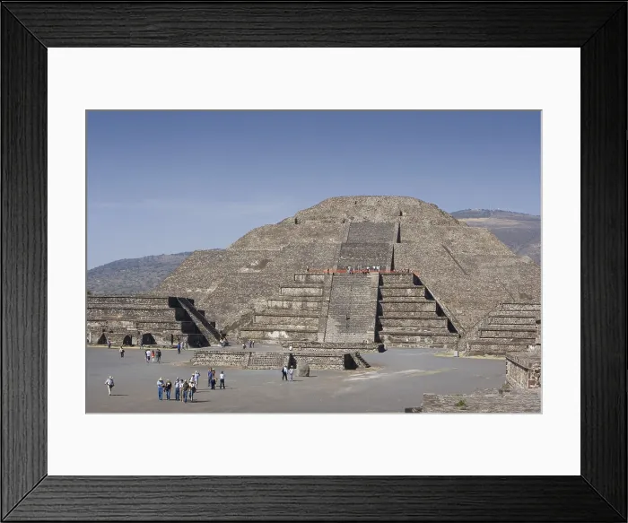 Framed Print : MEXICO. STATE OF MEXICO. Teotihuacn. The Moon Pyramid. Teotihuacan culture. RAGA / AISA / Everett Collection (190026)**US SALES ONLY**