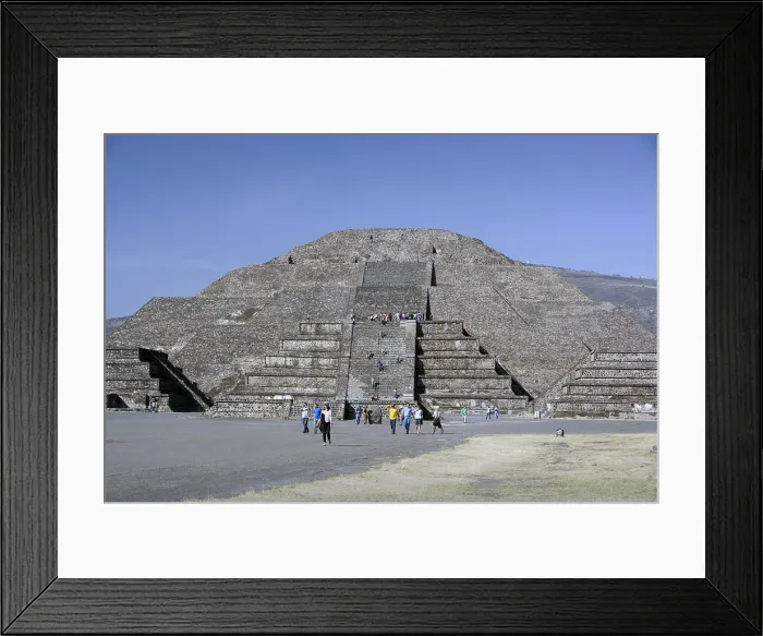 Framed Print : MEXICO. STATE OF MEXICO. Teotihuacn. Avenue of the Dead. The Moon Pyramid. Teotihuacan culture. RAGA / AISA / Everett Collection (190029)**US SALES ONLY**