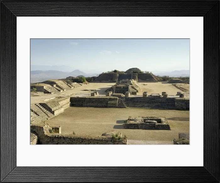 Framed Print : MEXICO. OAXACA. Monte Albn. Northern Platform. Pre-Columbian art. RAGA / AISA / Everett Collection (190047)**US SALES ONLY**