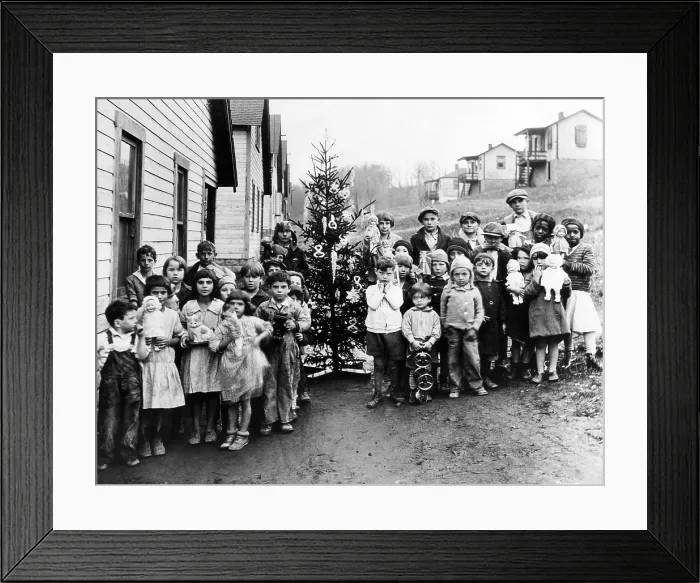 Framed Print : A group of poor miner's children in West Virginia hold the gifts they received from First Lady Lou Hoover, 1931. Courtesy: CSU Archives / Everett Collection Framed Print : A group of poor miner's children in West Virginia hold the gifts they received from First Lady Lou Hoover, 1931. Courtesy: CSU Archives / Everett Collection