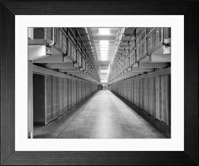 Framed Print : An Alcatraz cell block, San Francisco, August 20, 1934. Courtesy: CSU Archives / Everett Collection Framed Print : An Alcatraz cell block, San Francisco, August 20, 1934. Courtesy: CSU Archives / Everett Collection