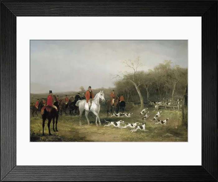 Framed Print : SHAYER, William J. (1787-1879). Drawing for covert. 1867. Oil on canvas. AISA / Everett Collection**US SALES ONLY**