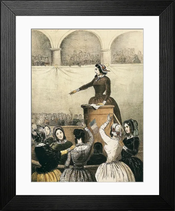 Framed Print : France (1850). Female Club. Litography. FRANCE. Paris. Muse Carnavalet (Carnavalet Museum). AISA / Everett Collection**US SALES ONLY** Framed Print : France (1850). Female Club. Litography. FRANCE. Paris. Muse Carnavalet (Carnavalet Museum). AISA / Everett Collection**US SALES ONLY**