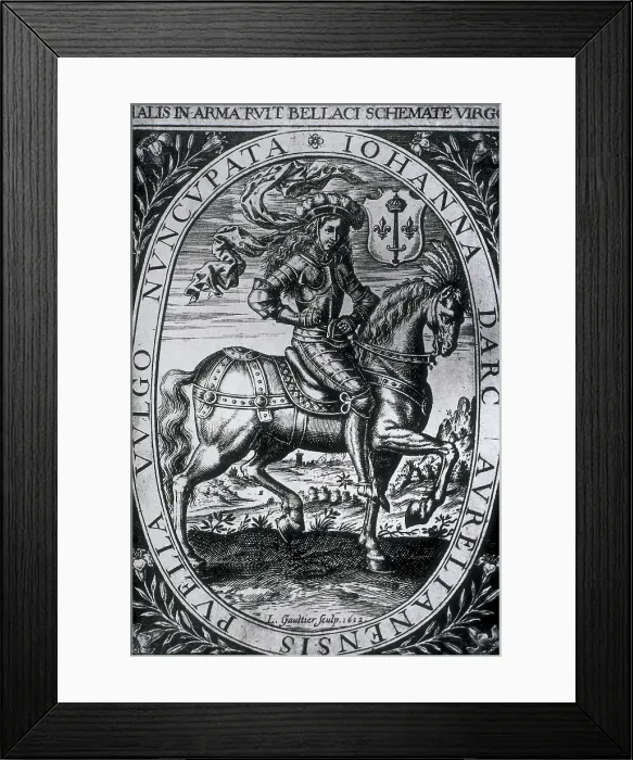Framed Print : JOAN OF ARC, Saint (1412-1431). Joan of Arc. Engraving. AISA / Everett Collection**US SALES ONLY**