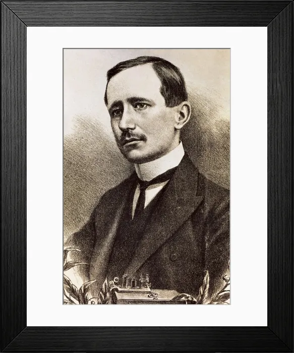 Framed Print : MARCONI, Guglielmo (1874-1937). Litography. AISA / Everett Collection**US SALES ONLY**