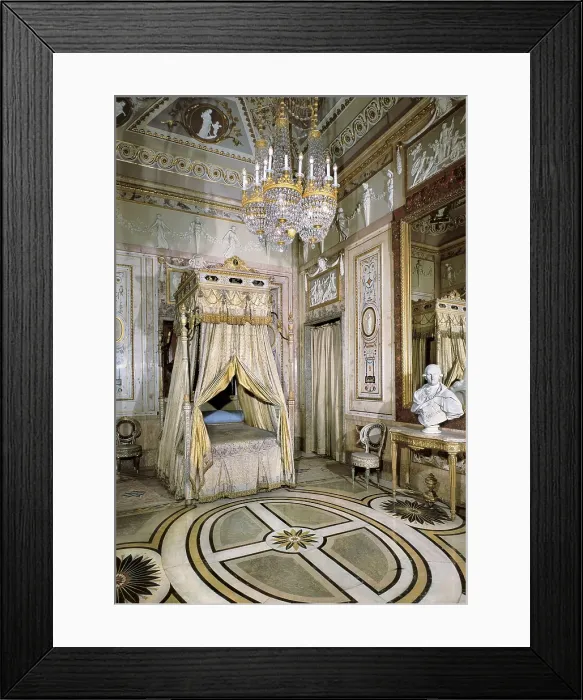 Framed Print : SPAIN. Madrid. Royal Palace. Queen Mara Luisa Teresa de Parma's bedroom. Baroque art. Architecture; Furniture. AISA / Everett Collection**US SALES ONLY**