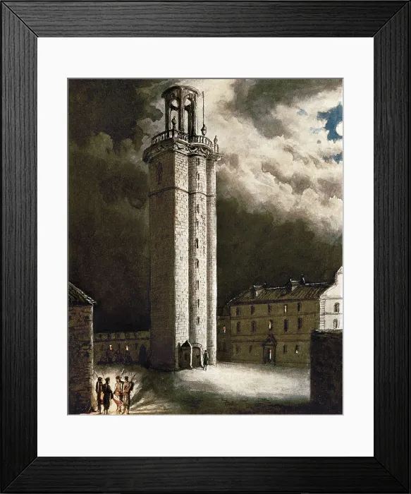 Framed Print : Tower of the Citadel of Barcelona in 19th c. Engraving. SPAIN. Barcelona. Barcelona City History Museum. AISA / Everett Collection**US SALES ONLY**