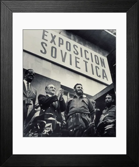 Framed Print : Fidel Castro (third on the left) in the opening of the Soviet Exhibition in la Habana (1960) Framed Print : Fidel Castro (third on the left) in the opening of the Soviet Exhibition in la Habana (1960)