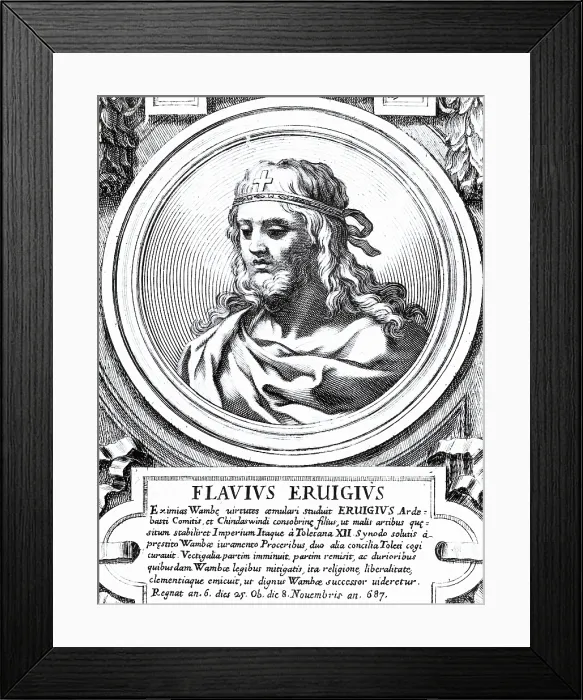 Framed Print : ERWIG (?-687). Engraving. AISA / Everett Collection**US SALES ONLY** Framed Print : ERWIG (?-687). Engraving. AISA / Everett Collection**US SALES ONLY**