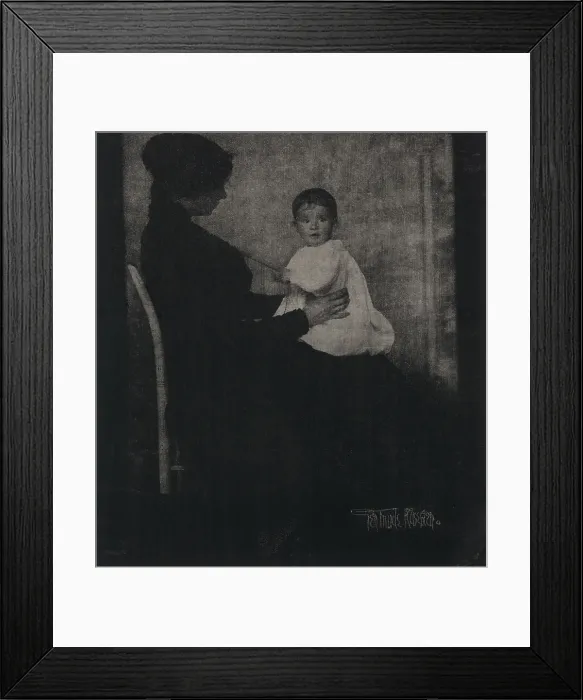 Framed Print : Mother and Child, Mrs. Ward holding a baby while seated in a chair, photograph by Gertrude Kasebier, 1903 Framed Print : Mother and Child, Mrs. Ward holding a baby while seated in a chair, photograph by Gertrude Kasebier, 1903
