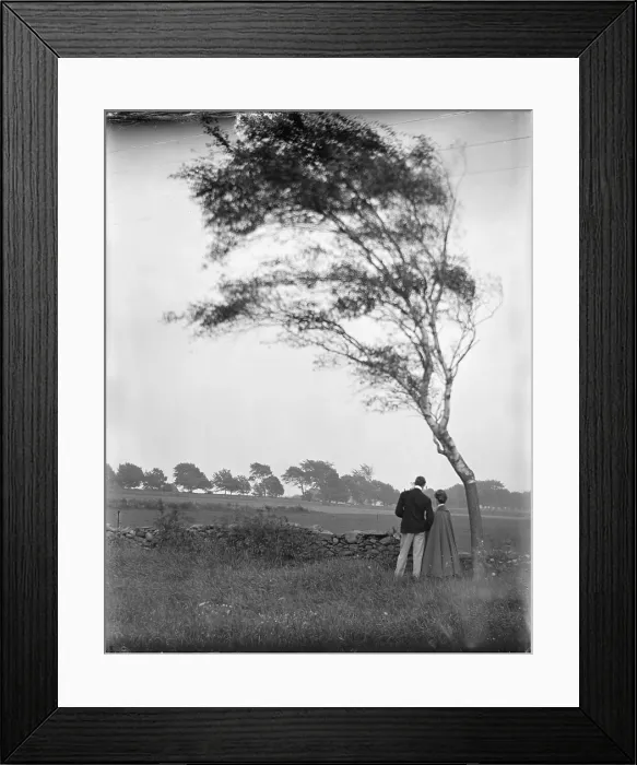 Framed Print : Pastoral, a view including W. Mason Turner and Hermine Kasebier, Newport, Rhode Island, photograph by Gertrude Kasebier, 1902