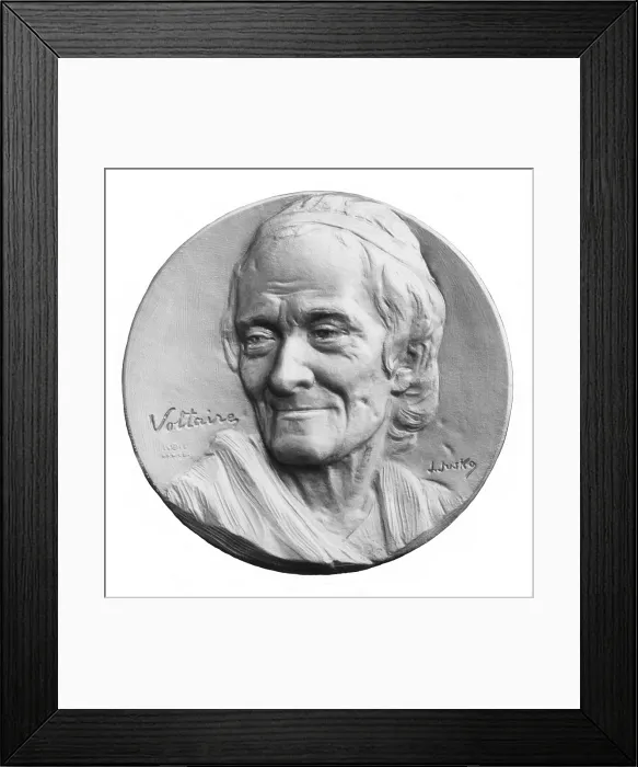 Framed Print : Voltaire, the pseudonym of Franois-Marie Arouet (1694-1778), used wit and imagination to address the important issues of 18th century European intellectual life