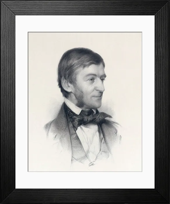 Framed Print : Ralph Waldo Emerson (1803-82) writer who espoused Transcendentalism, ca. 1878