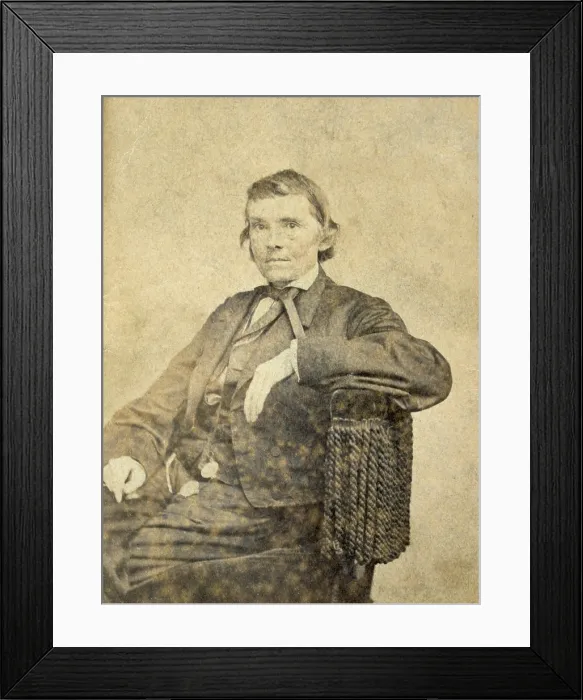 Framed Print : Alexander Hamilton Stephens, US Representative for Georgia and later Vice President of the Confederate States of America, carte de visite ca. 1850s