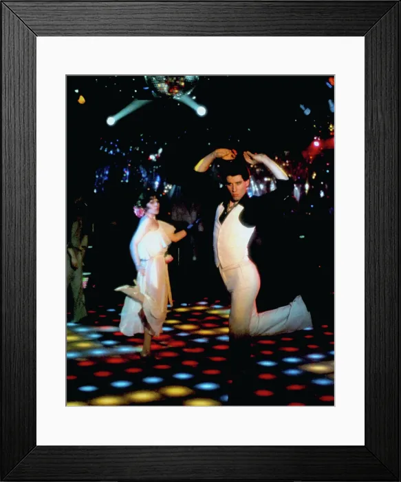Framed Print : SATURDAY NIGHT FEVER, from left: Karen Lynn Gorney, John Travolta, 1977 Framed Print : SATURDAY NIGHT FEVER, from left: Karen Lynn Gorney, John Travolta, 1977