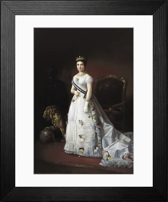 Framed Print : BALACA y CANSECO, Eduardo (1840-1914). Mercedes of Orleans. 1878. Oil on canvas. SPAIN. Madrid. Museo de Historia
