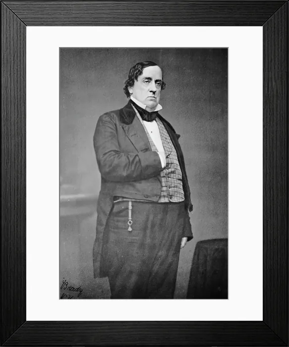 Framed Print : Lewis Cass, Democratic presidential candidate for 1848. Secretary of War for Andrew Jackson, he implemented the Indian Removal Act. ca. 1850s. Mathhew Brady Studio
