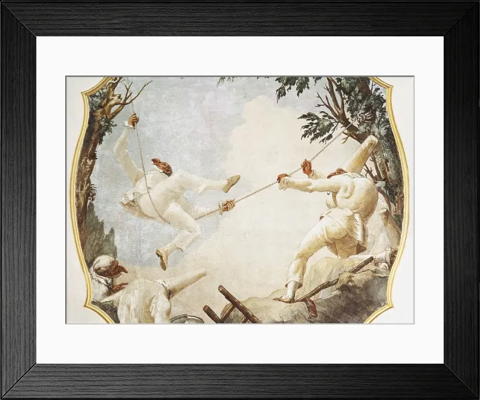 Framed Print : TIEPOLO, Giovanni Domenico (1727-1804); TIEPOLO, Giovanni Domenico (1727-1804). The Swing of Pulchinella. 1793; The Swing of Pulchinella. 1793