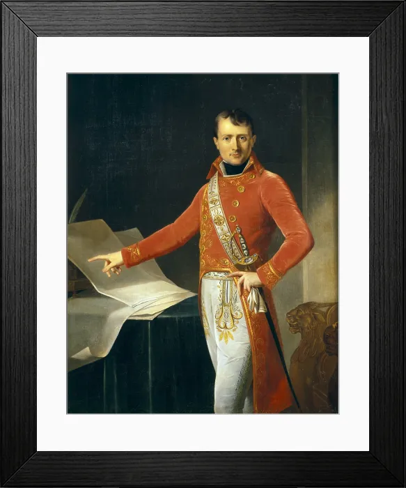 Framed Print : GIRODET-TRIOSON, Anne Louis Girodet de Roucy, called (1767-1824). Napoleon Bonaparte as First Consul. beg. 19th c. Oil on canvas. FRANCE. Paris. Elysee Palace Framed Print : GIRODET-TRIOSON, Anne Louis Girodet de Roucy, called (1767-1824). Napoleon Bonaparte as First Consul. beg. 19th c. Oil on canvas. FRANCE. Paris. Elysee Palace