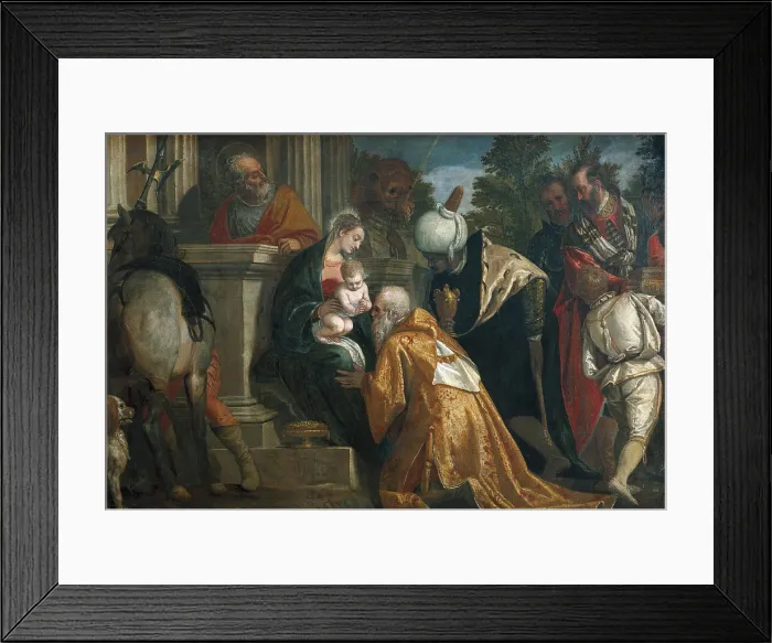 Framed Print : VERONESE, Paolo Caliari, called Paolo (1528-1588). Adoration of the Magi. ca. 1573. Renaissance art. Cinquecento. Venetian school. Oil on canvas. AUSTRIA. Vienna Framed Print : VERONESE, Paolo Caliari, called Paolo (1528-1588). Adoration of the Magi. ca. 1573. Renaissance art. Cinquecento. Venetian school. Oil on canvas. AUSTRIA. Vienna
