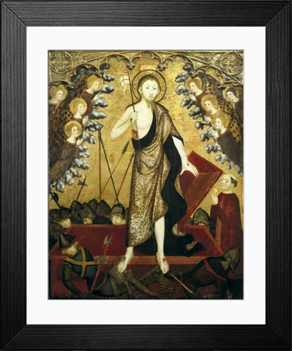 Framed Print : SERRA, Jaume (1358-1397); SERRA, Jaume (1358-1397). Resurrection of Christ; Resurrection of Christ. Altarpiece of the Holy Sepulchre. Catalan school. International gothic Framed Print : SERRA, Jaume (1358-1397); SERRA, Jaume (1358-1397). Resurrection of Christ; Resurrection of Christ. Altarpiece of the Holy Sepulchre. Catalan school. International gothic